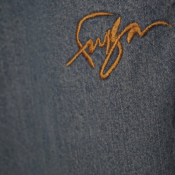 VINTAGE 90's FUBU JEANS Embroidered MENS 1990's FUBU CLASSIC PANTS BAGGY - Picture 13 of 16